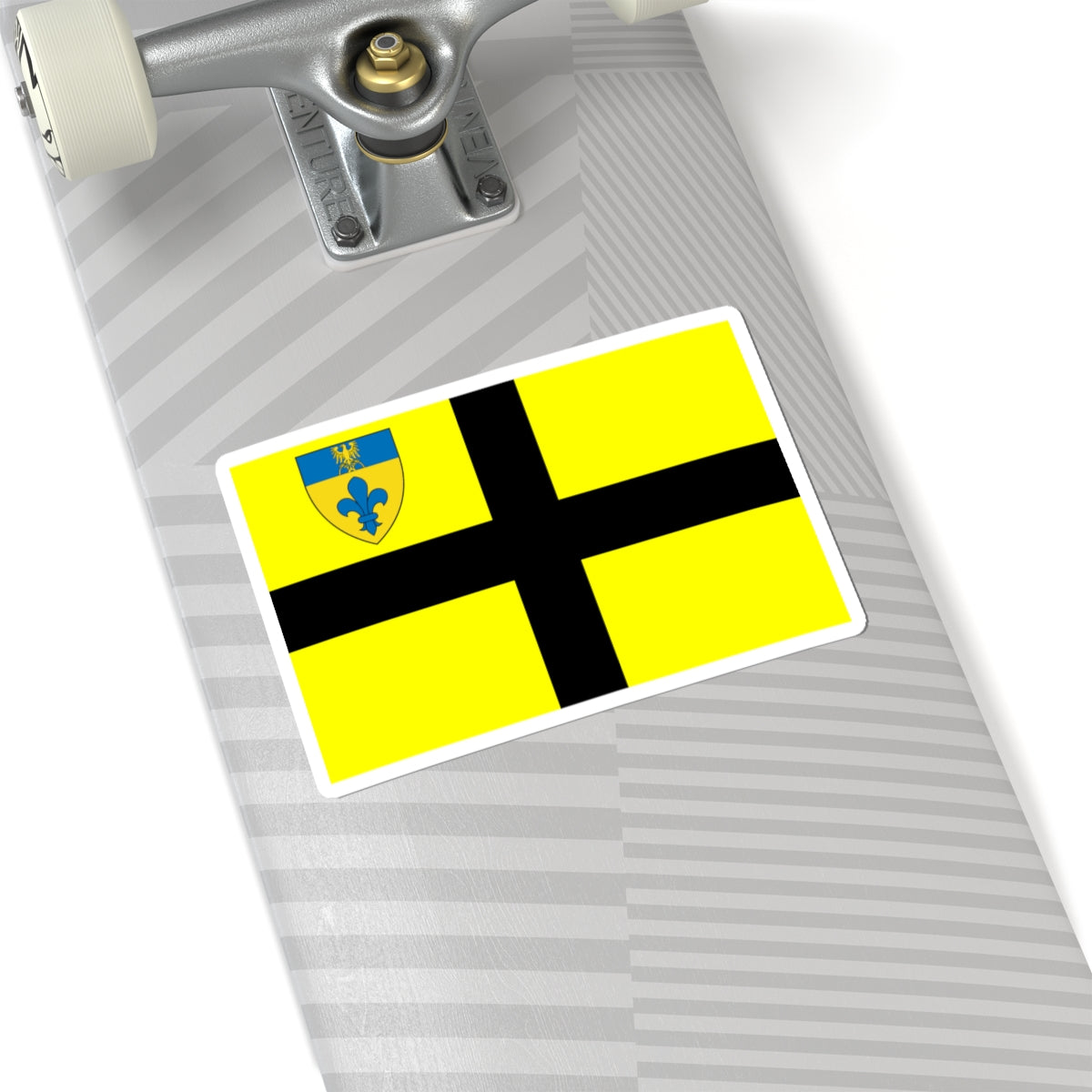 Flag of St David early with Diocese of Swansea and Brecon Shield in Canton (United Kingdom) STICKER Vinyl Kiss-Cut Decal