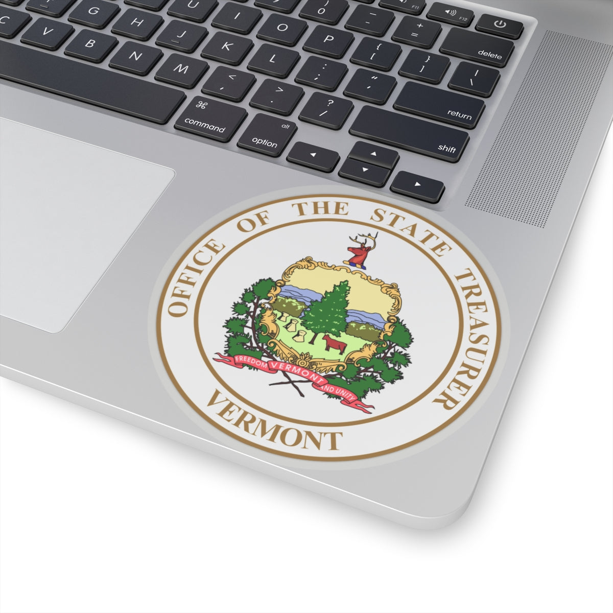 Seal of the State Treasurer of Vermont - STICKER Vinyl Kiss-Cut Decal