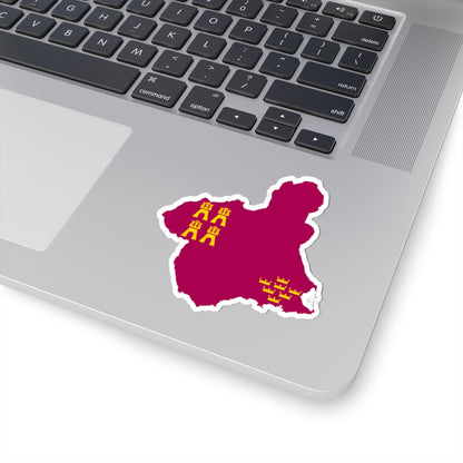 Flag map of Murcia (Spain) STICKER Vinyl Kiss-Cut Decal