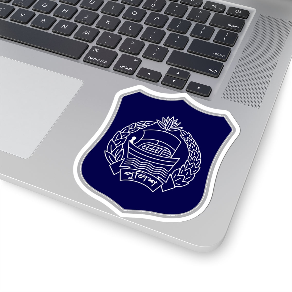 Bangladesh Police Insignia Patch 1972-2003 2009-2025 (Bangladesh) (Coat of Arms) STICKER Vinyl Kiss-Cut Decal