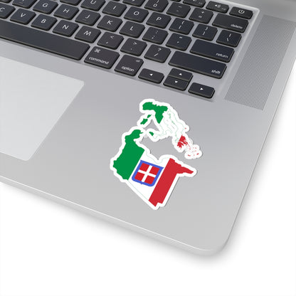 Flag Map of Italy November 1942 (Italy) STICKER Vinyl Kiss-Cut Decal