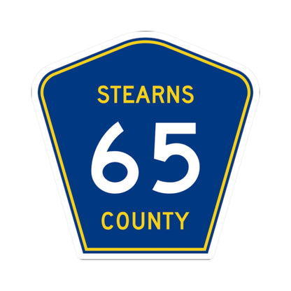 Stearns County Route 65 (Minnesota) (Road Sign) STICKER Vinyl Kiss-Cut Decal