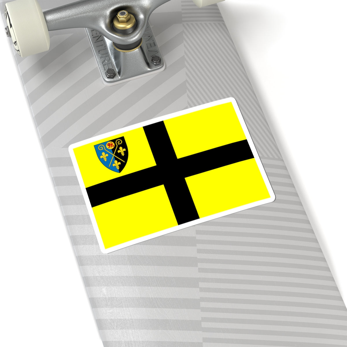 Flag of St David early with Diocese of Monmouth Shield in Canton (United Kingdom) STICKER Vinyl Kiss-Cut Decal