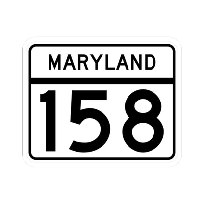 MD Route 158 (Maryland) (Road Sign) STICKER Vinyl Kiss-Cut Decal