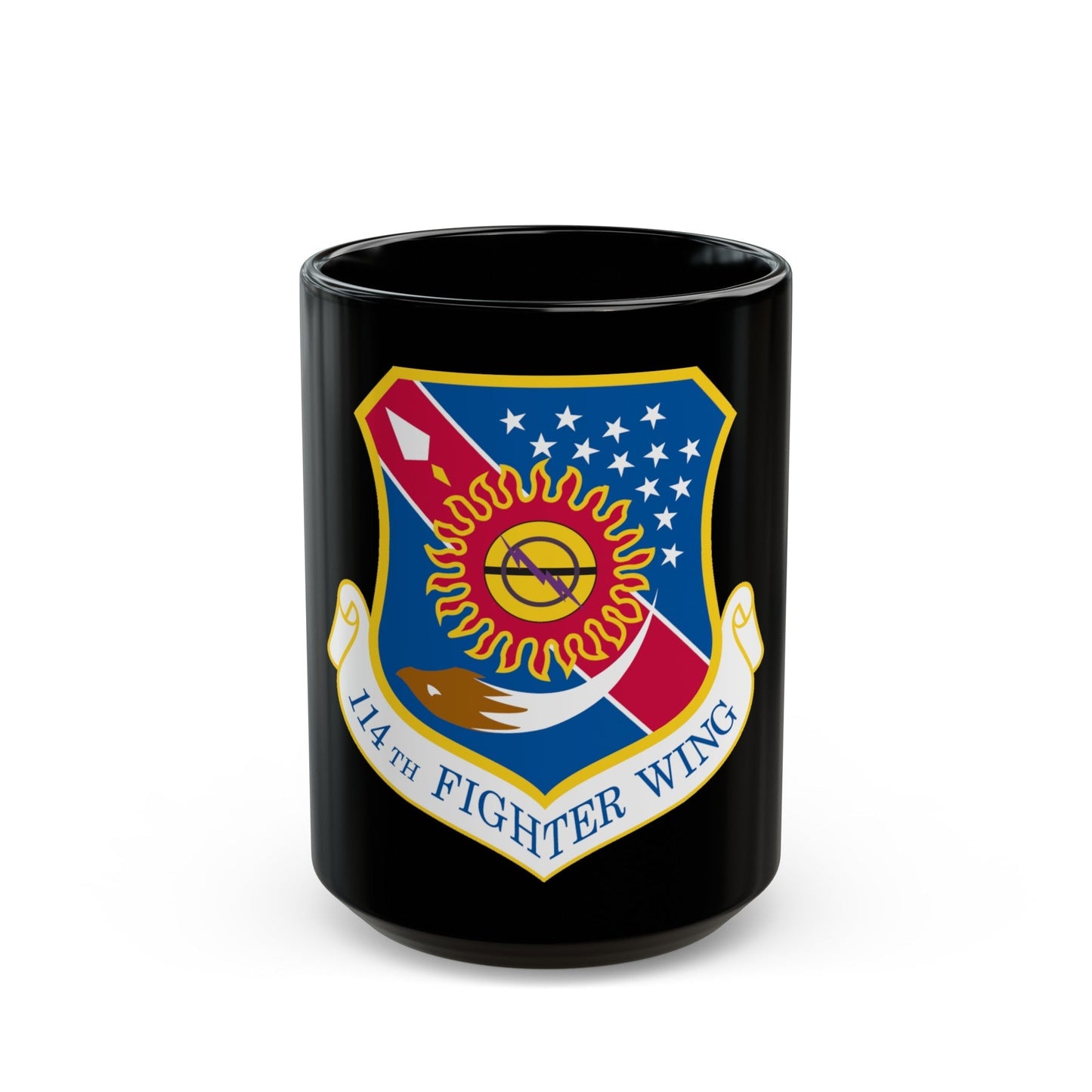 114th Fighter Wing (U.S. Air Force) Black Coffee Mug-15oz-The Sticker Space