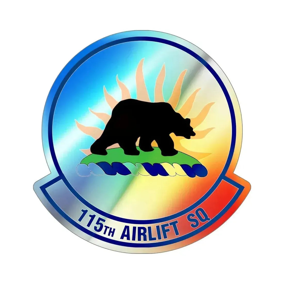115 Airlift Squadron (U.S. Air Force) Holographic STICKER Die-Cut Vinyl Decal - The Sticker Space