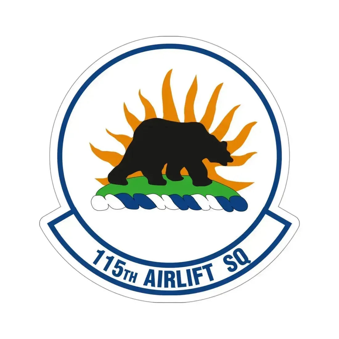115 Airlift Squadron (U.S. Air Force) STICKER Vinyl Die-Cut Decal 4 Inch - The Sticker Space