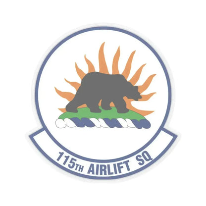 115 Airlift Squadron (U.S. Air Force) STICKER Vinyl Kiss-Cut Decal 2 Inch Transparent - The Sticker Space