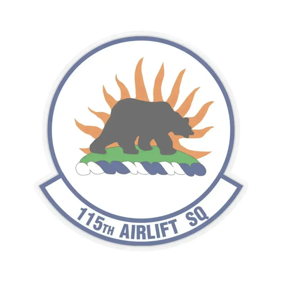 115 Airlift Squadron (U.S. Air Force) STICKER Vinyl Kiss-Cut Decal 6 Inch Transparent - The Sticker Space
