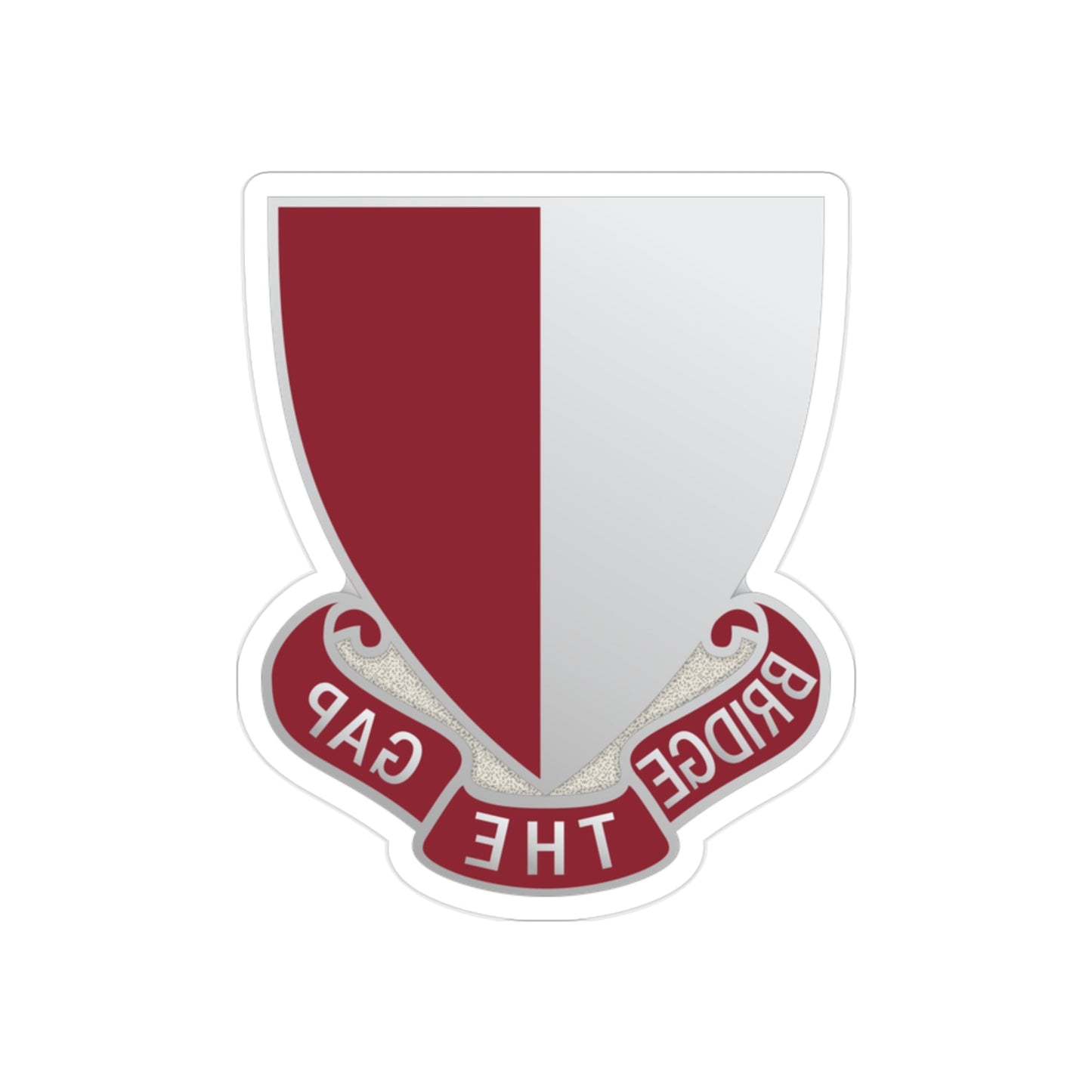 115 Engineer Battalion (U.S. Army) REVERSE PRINT Transparent STICKER-2" × 2"-The Sticker Space