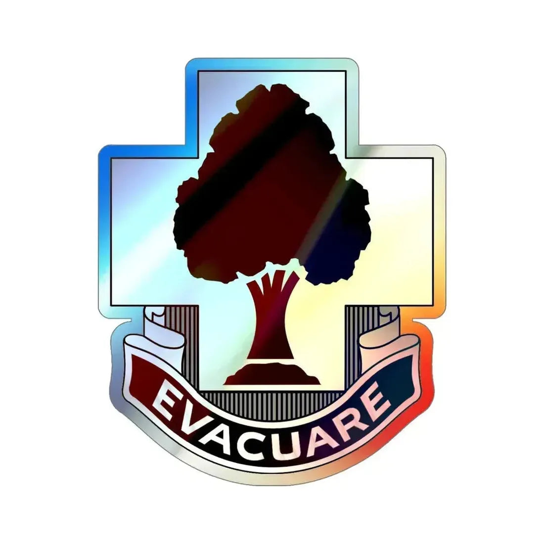 115 Field Hospital (U.S. Army) Holographic STICKER Die-Cut Vinyl Decal 5 Inch Holographic - The Sticker Space