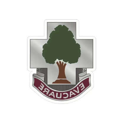 115 Field Hospital (U.S. Army) REVERSE PRINT Transparent Die-Cut STICKER 2 Inch Die-Cut Transparent - The Sticker Space