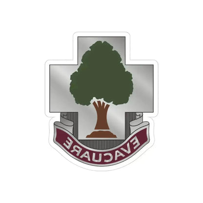 115 Field Hospital (U.S. Army) REVERSE PRINT Transparent Die-Cut STICKER 3 Inch Die-Cut Transparent - The Sticker Space