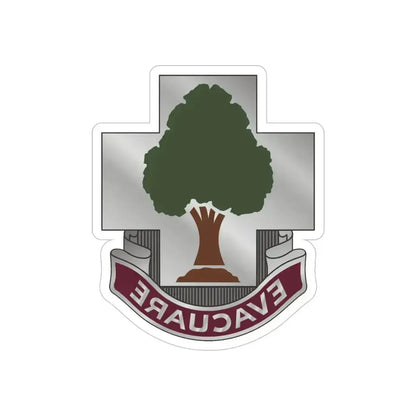 115 Field Hospital (U.S. Army) REVERSE PRINT Transparent Die-Cut STICKER 5 Inch Die-Cut Transparent - The Sticker Space