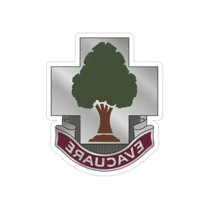 115 Field Hospital (U.S. Army) REVERSE PRINT Transparent Die-Cut STICKER - The Sticker Space