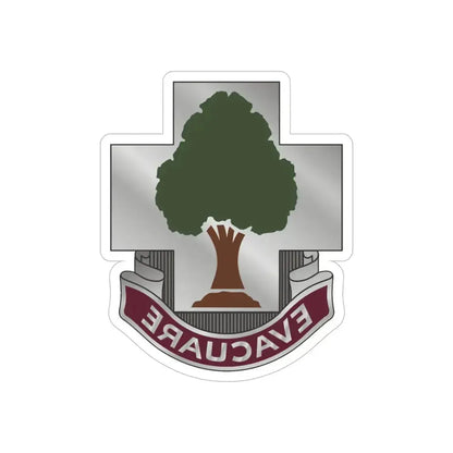 115 Field Hospital (U.S. Army) REVERSE PRINT Transparent Die-Cut STICKER - The Sticker Space