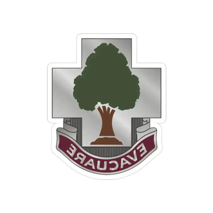 115 Field Hospital (U.S. Army) REVERSE PRINT Transparent Die-Cut STICKER - The Sticker Space