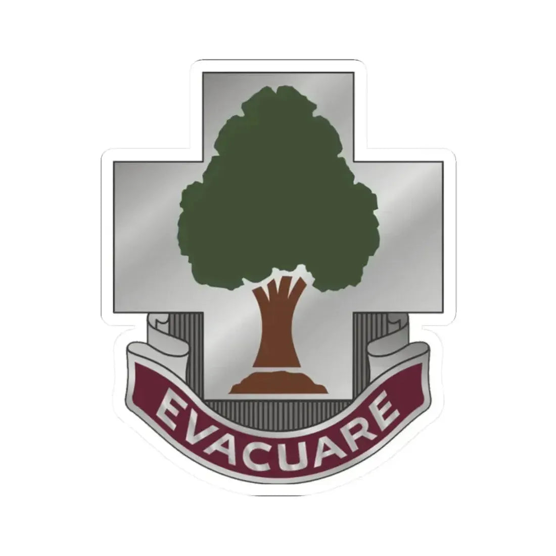 115 Field Hospital (U.S. Army) STICKER Vinyl Kiss-Cut Decal 2 Inch White - The Sticker Space