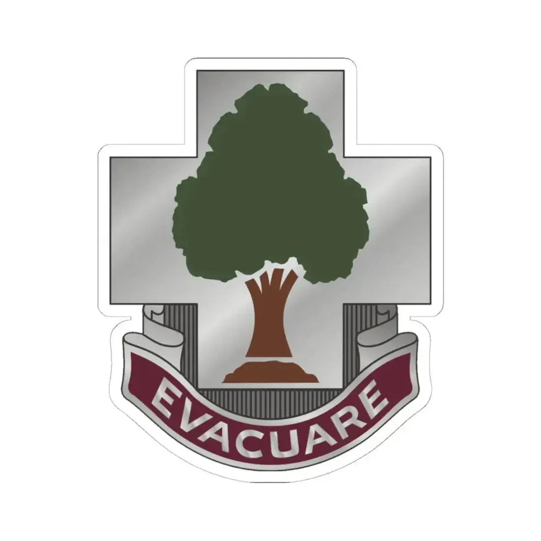 115 Field Hospital (U.S. Army) STICKER Vinyl Kiss-Cut Decal 6 Inch White - The Sticker Space