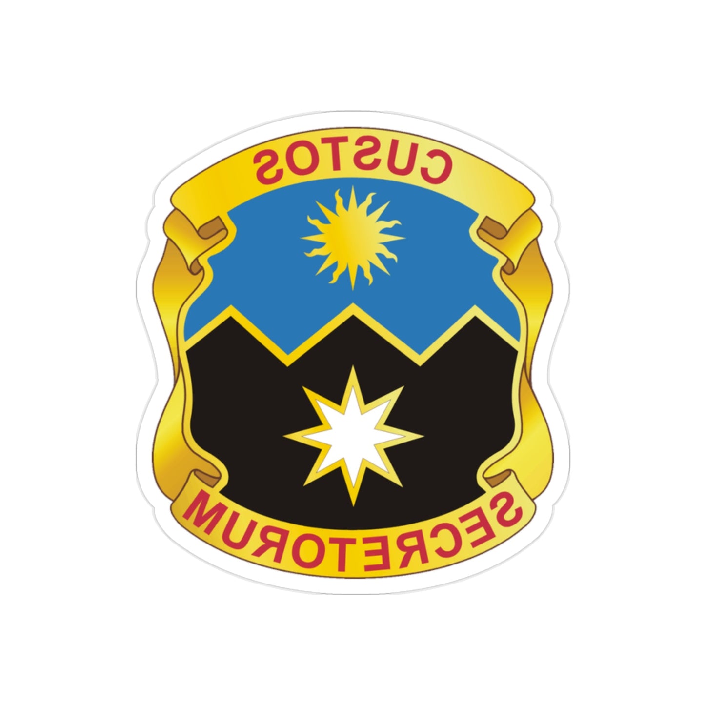 115 Military Intelligence Group (U.S. Army) REVERSE PRINT Transparent STICKER-2" × 2"-The Sticker Space