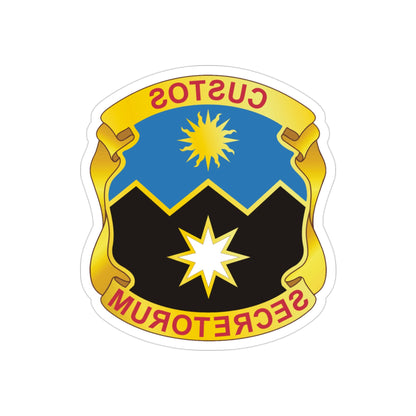 115 Military Intelligence Group (U.S. Army) REVERSE PRINT Transparent STICKER-3" × 3"-The Sticker Space