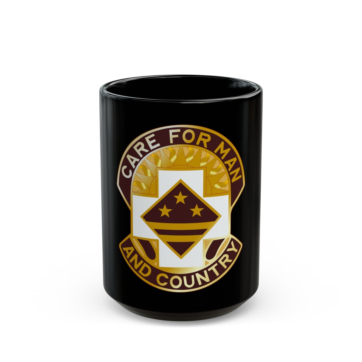 115 Surgical Hospital (U.S. Army) Black Coffee Mug-15oz-The Sticker Space