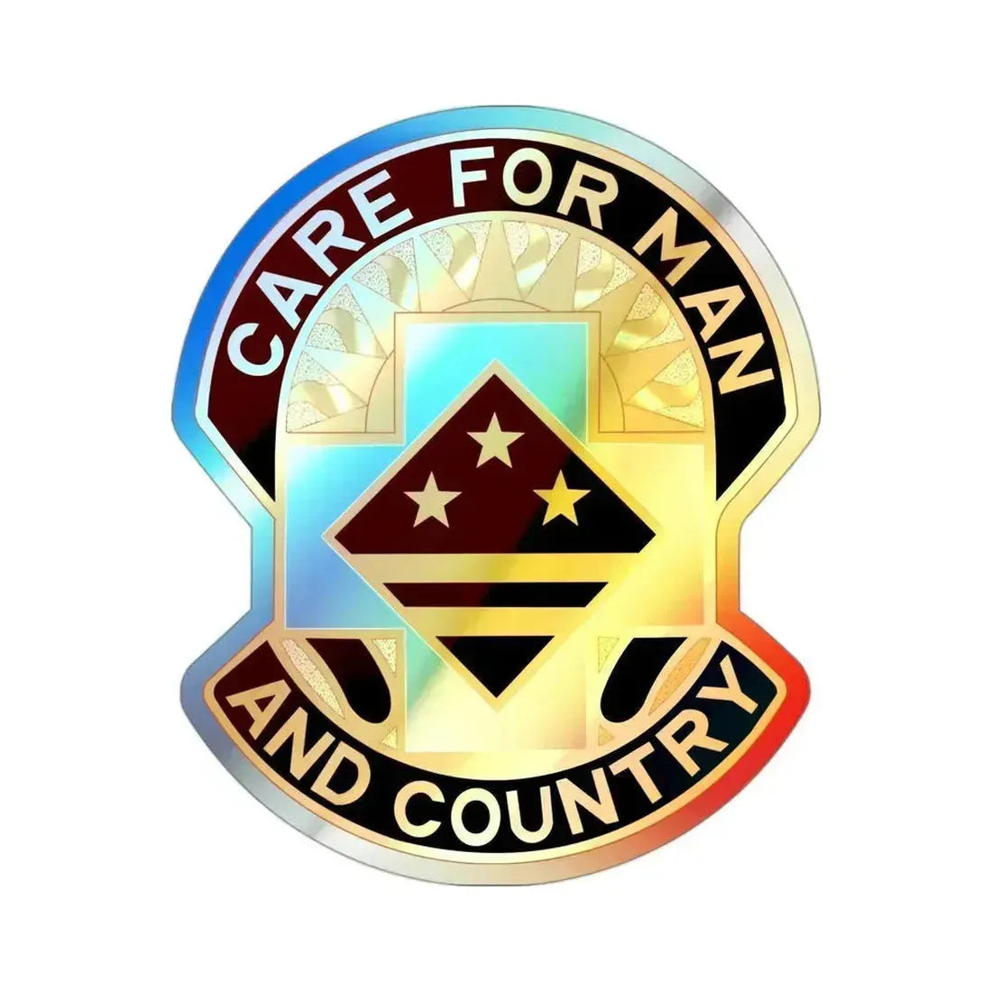 115 Surgical Hospital (U.S. Army) Holographic STICKER Die-Cut Vinyl Decal 3 Inch Holographic - The Sticker Space