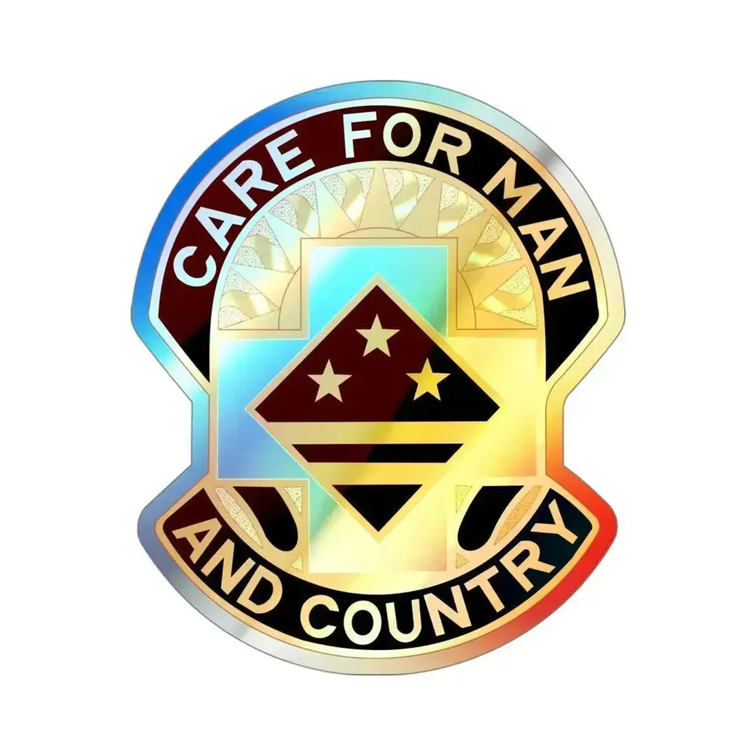 115 Surgical Hospital (U.S. Army) Holographic STICKER Die-Cut Vinyl Decal 4 Inch Holographic - The Sticker Space