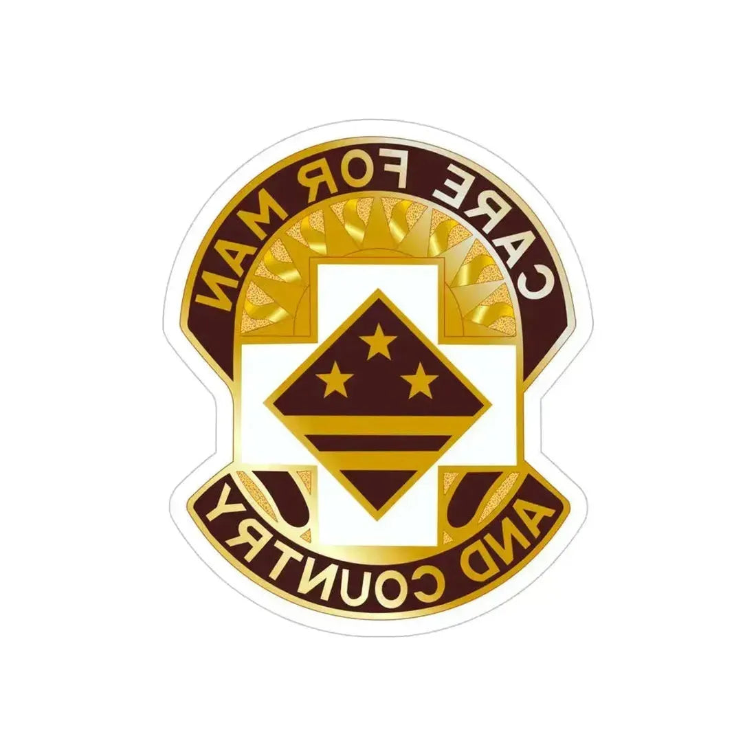 115 Surgical Hospital (U.S. Army) REVERSE PRINT Transparent Die-Cut STICKER 4 Inch Die-Cut Transparent - The Sticker Space