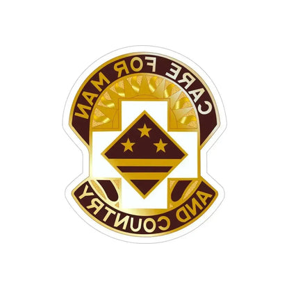115 Surgical Hospital (U.S. Army) REVERSE PRINT Transparent Die-Cut STICKER 6 Inch Die-Cut Transparent - The Sticker Space