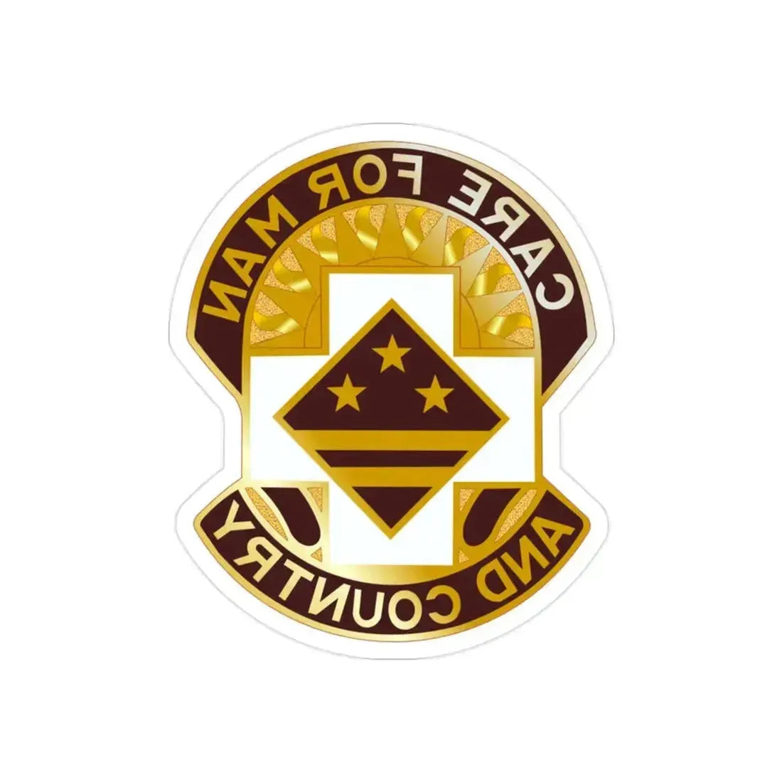 115 Surgical Hospital (U.S. Army) REVERSE PRINT Transparent Die-Cut STICKER - The Sticker Space