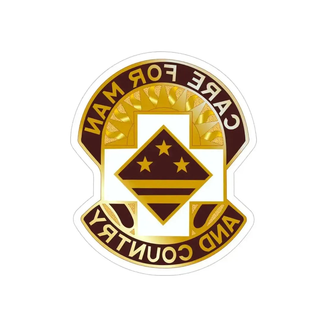 115 Surgical Hospital (U.S. Army) REVERSE PRINT Transparent Die-Cut STICKER - The Sticker Space