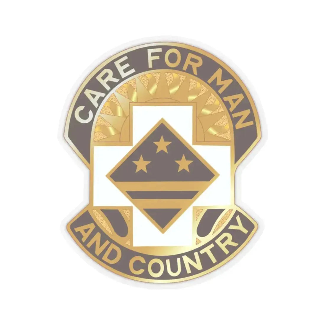 115 Surgical Hospital (U.S. Army) STICKER Vinyl Kiss-Cut Decal 3 Inch Transparent - The Sticker Space