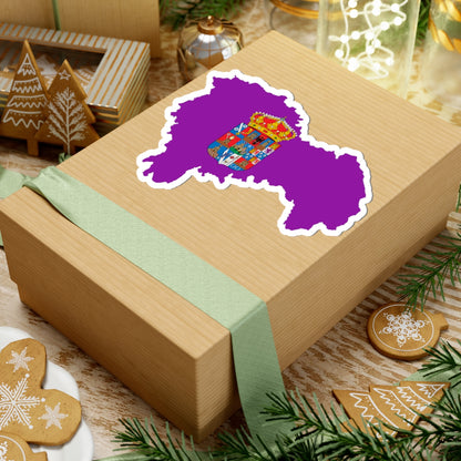 Flag-map of Guadalajara Province (Spain) STICKER Vinyl Kiss-Cut Decal