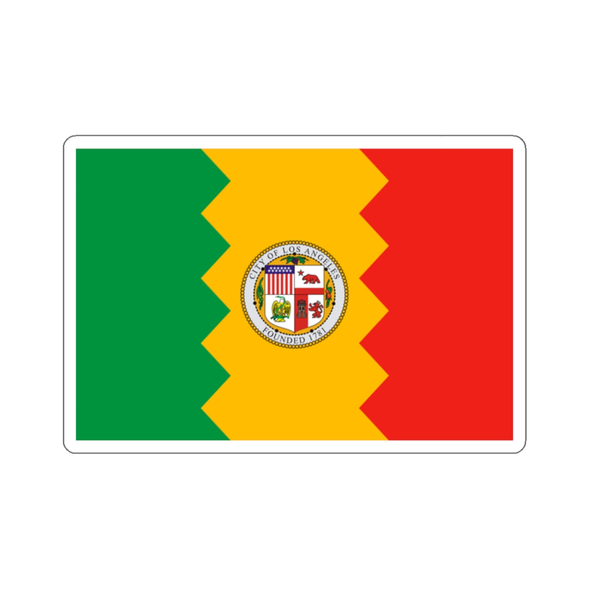 Flag of Los Angeles, California - STICKER Vinyl Kiss-Cut Decal