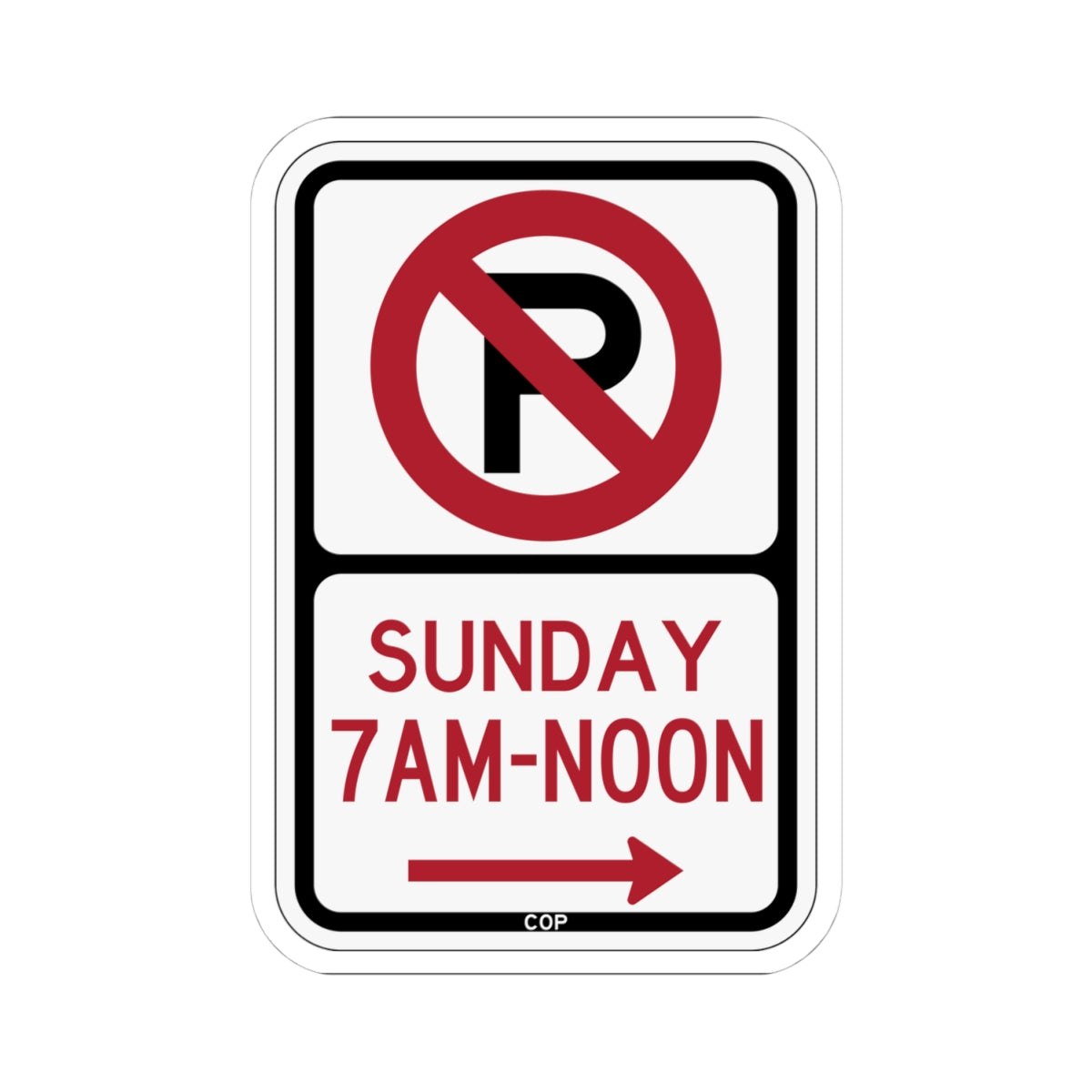 PBOT Road sign P1265R (Oregon) (Road Sign) STICKER Vinyl Kiss-Cut Decal
