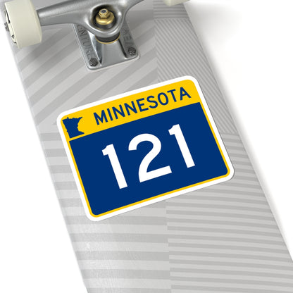 MN-121 wide (Minnesota) (Road Sign) STICKER Vinyl Kiss-Cut Decal