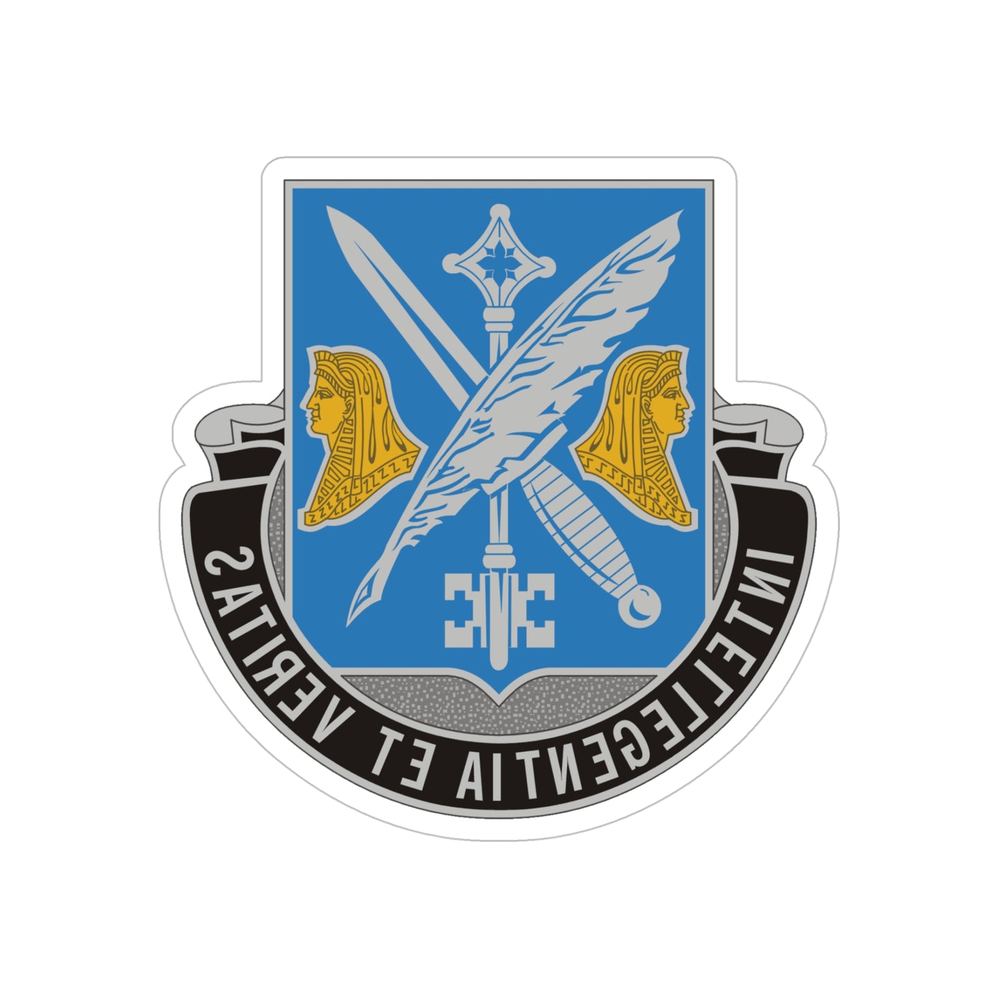 260 Military Intelligence Battalion (U.S. Army) REVERSE PRINT Transparent STICKER