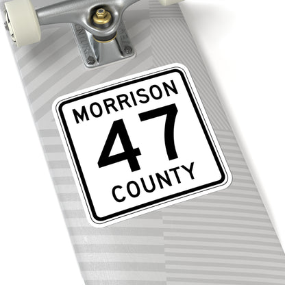 Morrison County Route 47 (Minnesota) (Road Sign) STICKER Vinyl Kiss-Cut Decal