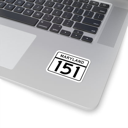 MD Route 151 (Maryland) (Road Sign) STICKER Vinyl Kiss-Cut Decal