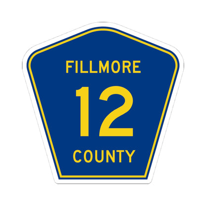 Fillmore County Route 12 (Minnesota) (Road Sign) STICKER Vinyl Kiss-Cut Decal