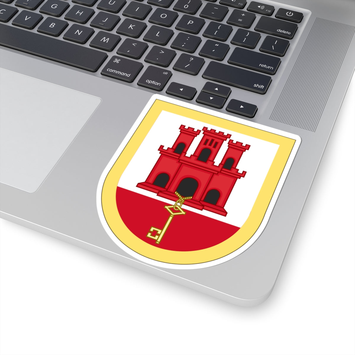 Arms of Gibraltar (United Kingdom) (Coat of Arms) STICKER Vinyl Kiss-Cut Decal