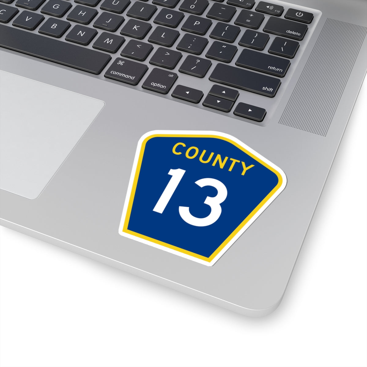 County 13 MN (Minnesota) (Road Sign) STICKER Vinyl Kiss-Cut Decal