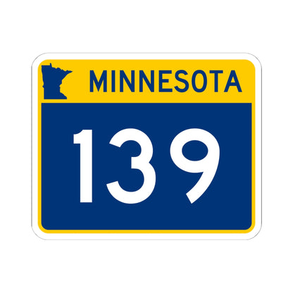 MN-139 wide (Minnesota) (Road Sign) STICKER Vinyl Kiss-Cut Decal