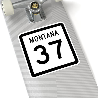 MT-37 (Montana) (Road Sign) STICKER Vinyl Kiss-Cut Decal