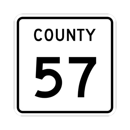 County 57 square (Minnesota) (Road Sign) STICKER Vinyl Kiss-Cut Decal