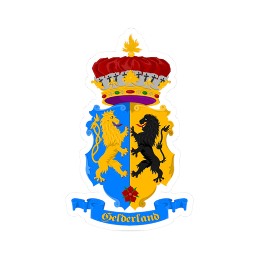 Afgewezen ontwerp van het provinciewapen Gelderland III 1893-1941 (Netherlands) (Coat of Arms) STICKER Vinyl Kiss-Cut Decal