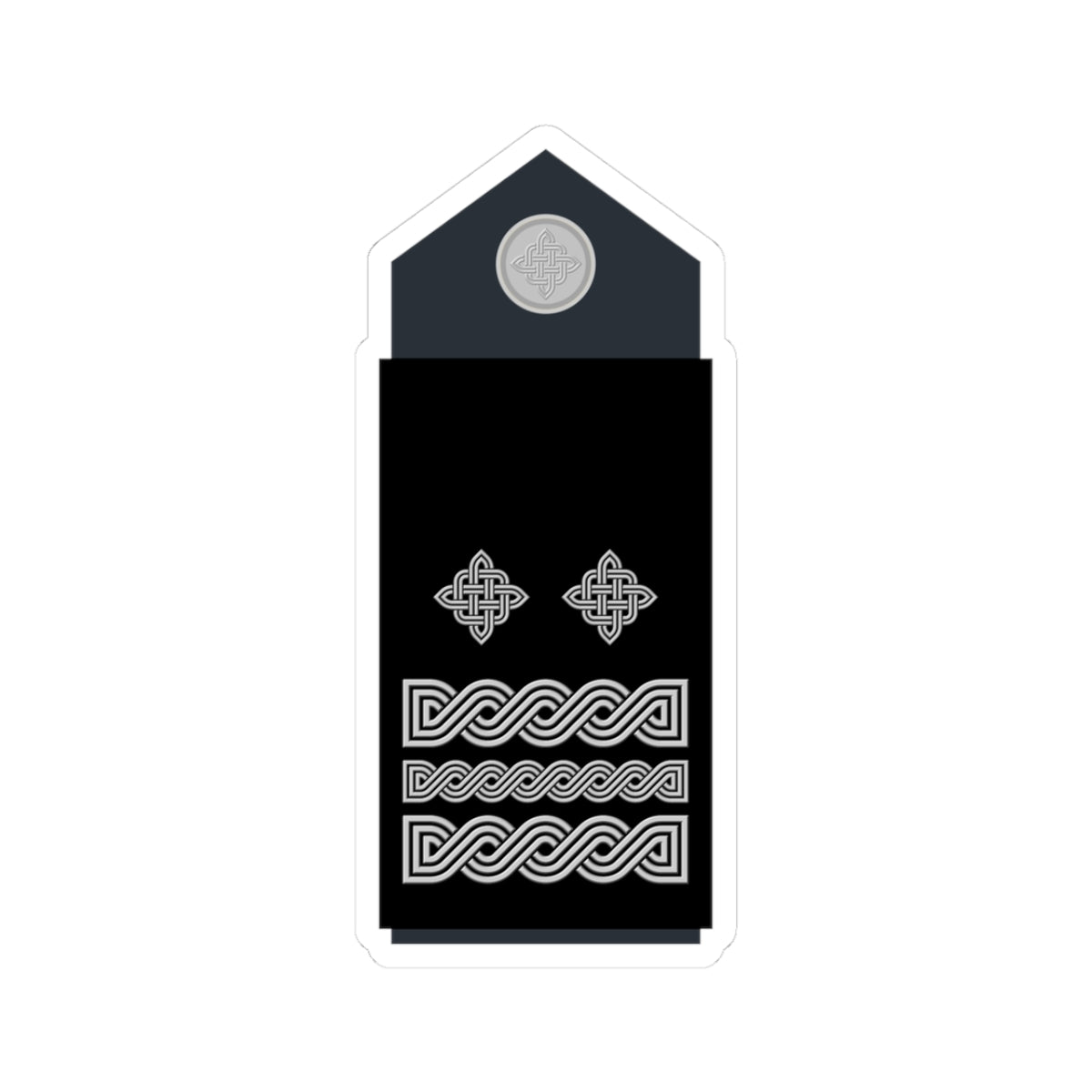 Naramenica službene odore generala bojnika HRZ i PZO (Croatia) (Military Rank) STICKER Vinyl Kiss-Cut Decal