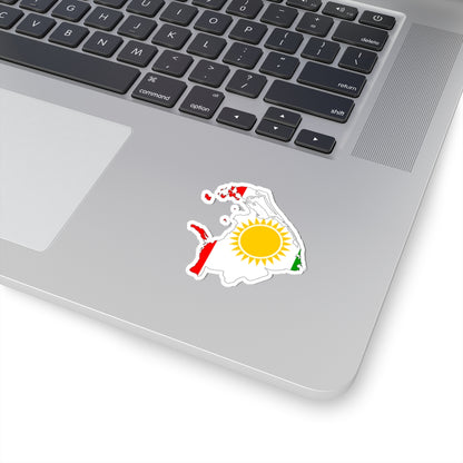 Northern Province Flag-map (Sri Lanka) STICKER Vinyl Kiss-Cut Decal