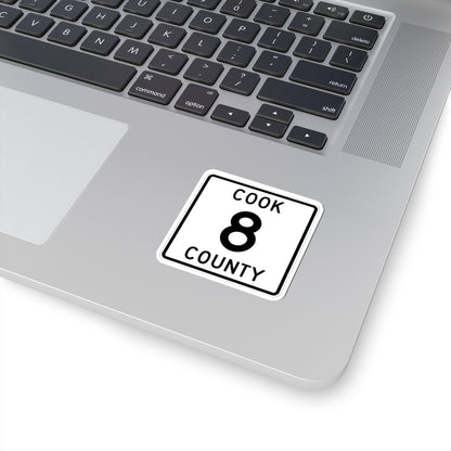 Cook County 8 MN (Minnesota) (Road Sign) STICKER Vinyl Kiss-Cut Decal